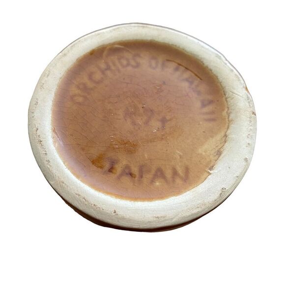 Vintage Orchids Of Hawaii Brown Tiki Mug - Picture 6 of 6